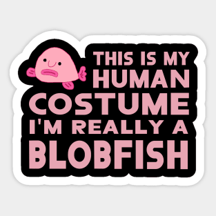 human costume blobfish aquarium anatomy Sticker